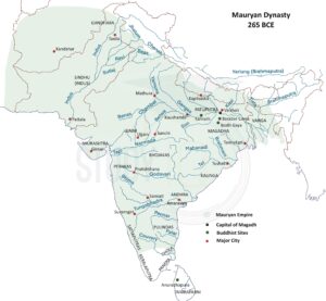 Map of Mauryan Dynasty