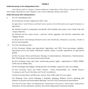 UPSC Economics Syllabus Paper 2