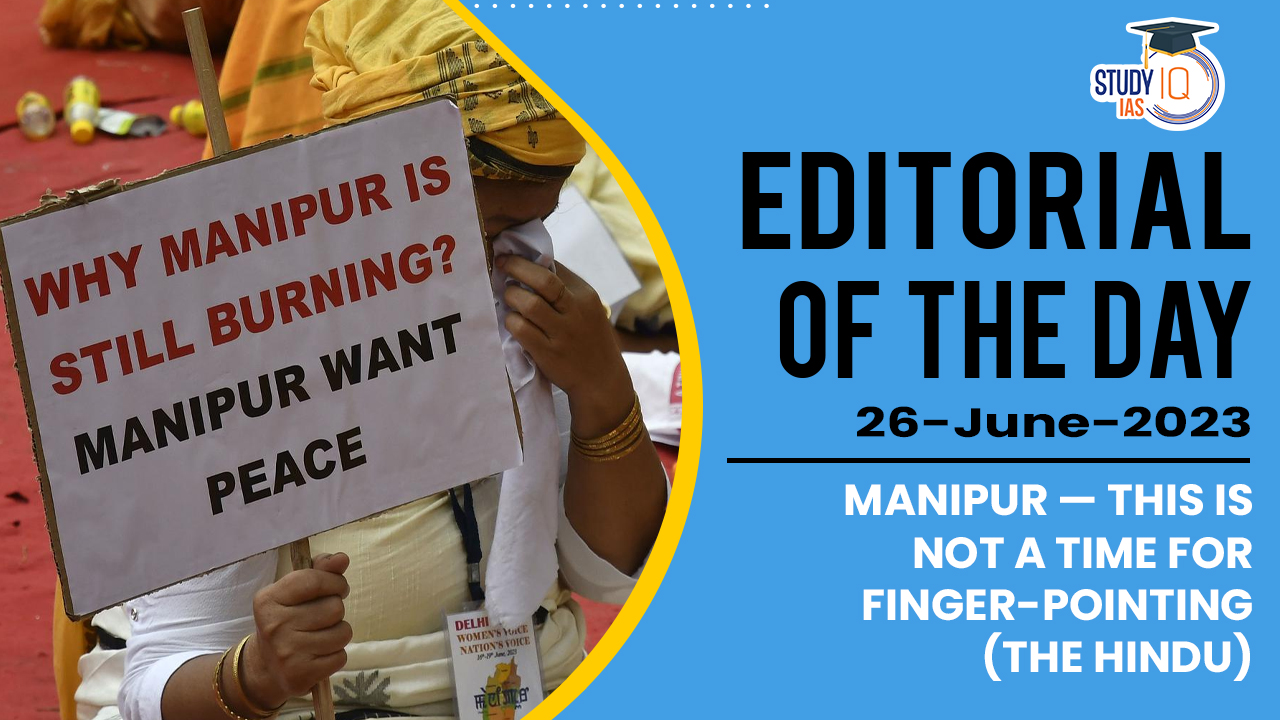 Manipur — this is not a time for finger-pointing