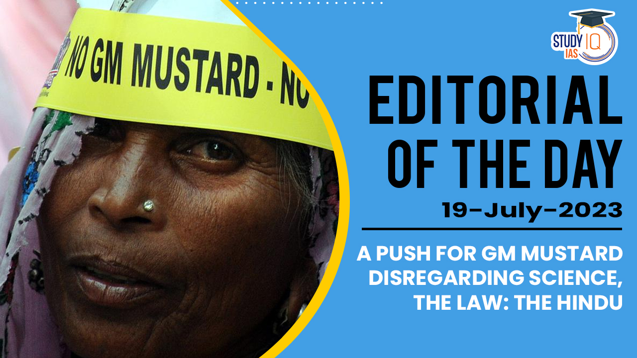 A push for GM mustard disregarding science, the law