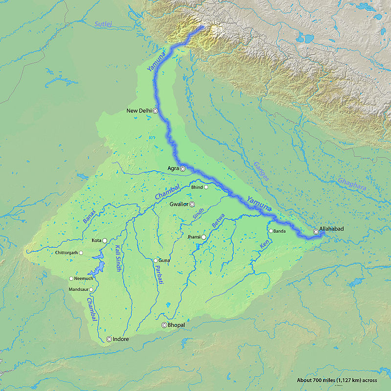 Yamuna River, Origin, Catchment Area, Tributaries, Pollution_5.1