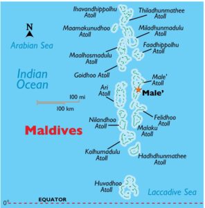 Maldives map