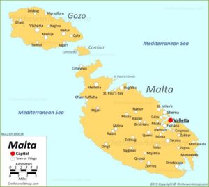 Map of Malta