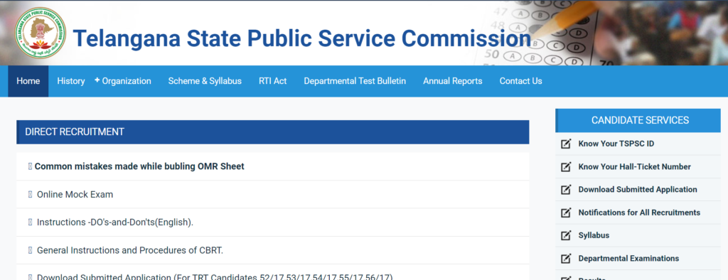 TSPSC Group 4 Final Answer Key 2024, Download OMR Sheet_4.1