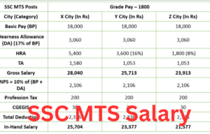 SSC Mts Salary