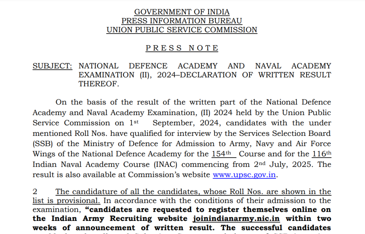 upsc nda 2 result 2024