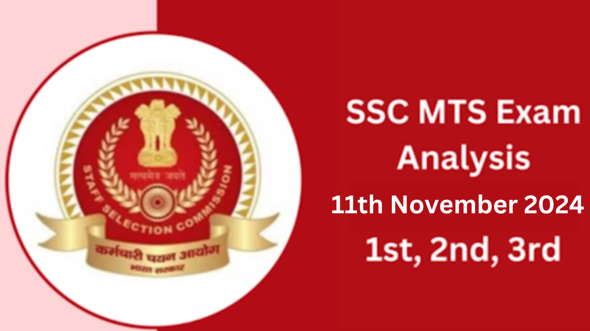 SSC MTS Exam Analysis 11st November 2024 1st, 2nd, 3rd