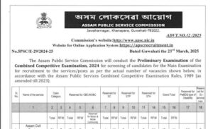 APSC Notification 2025